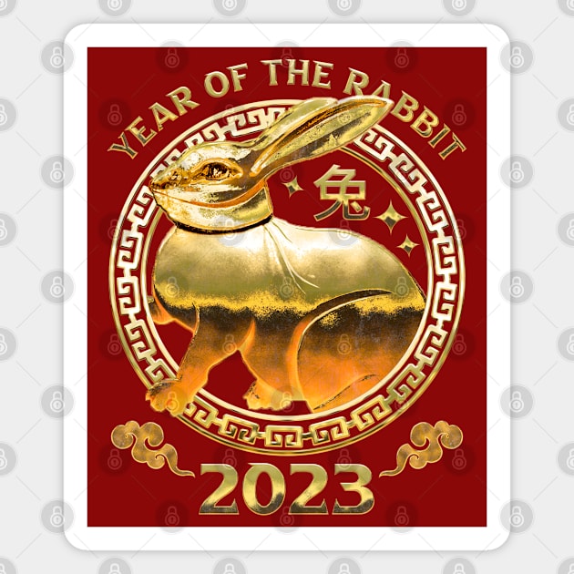 Chinese Zodiac Rabbit 2023 Magnet by Dener Queiroz